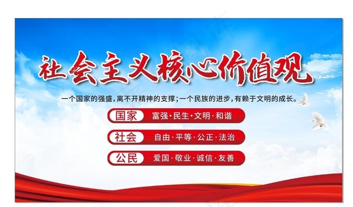 核心价值观图片cdr矢量模版下载