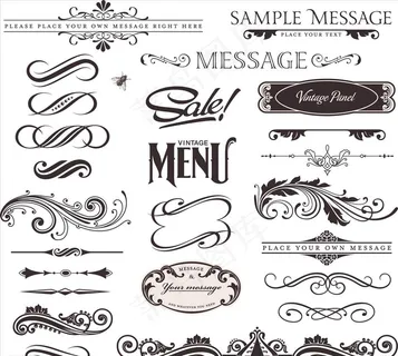 欧式花边花纹图片