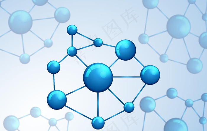 分子背景图片ai矢量模版下载