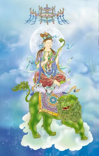 南无大智文殊师利菩萨图片