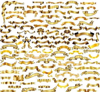 金色飘带丝带图片 金色飘带丝带图片