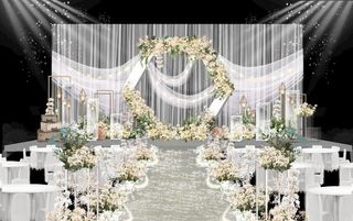 香槟色森系婚礼效果图图片