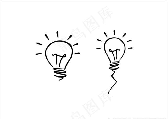 手绘灯泡图片