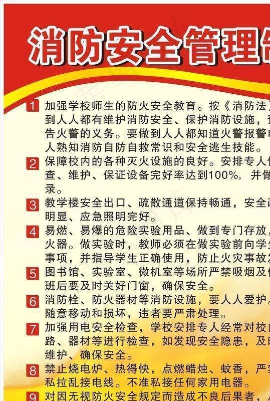 消防安全管理制度图片cdr矢量模版下载