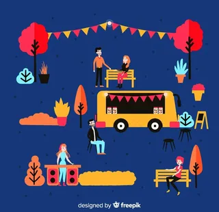 创意公园 休闲人物设计图片