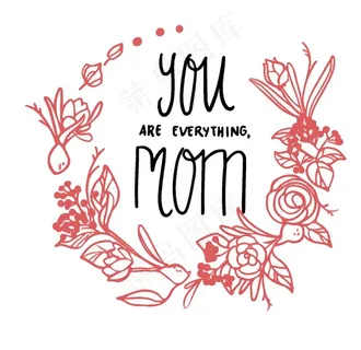 手绘植物花朵边框图片