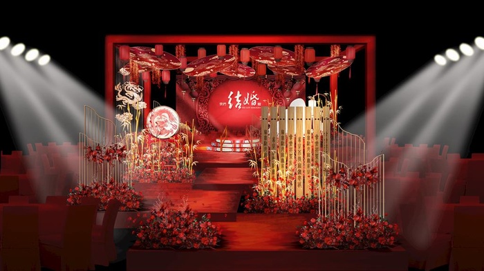 中式婚礼场景图片