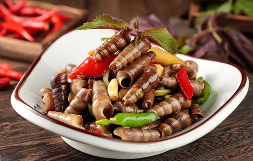 麻辣风味钉螺图片