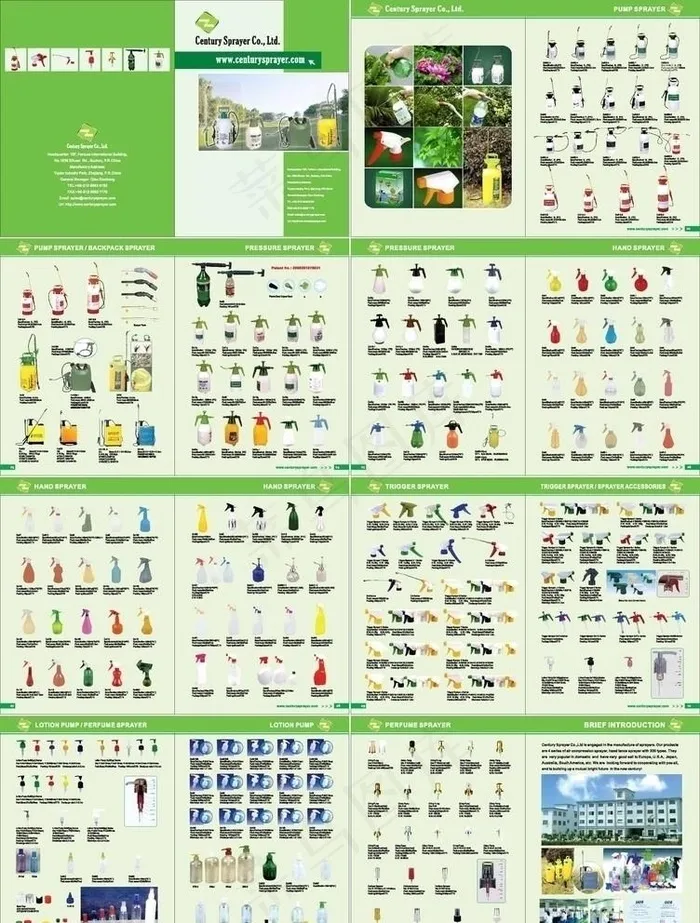 喷雾器 宣传册图片cdr矢量模版下载