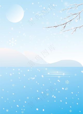 冬季海报小清新背景图片