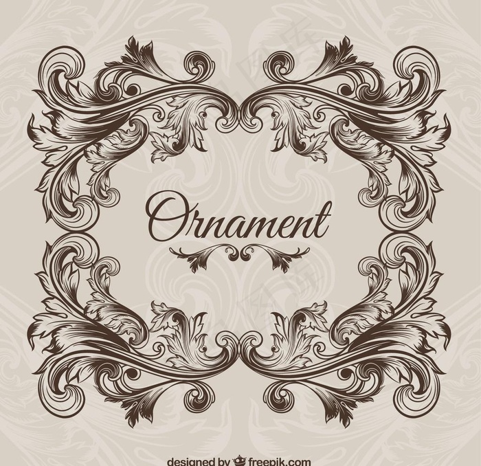 欧式复古花纹图片