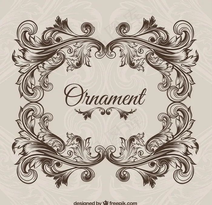 欧式复古花纹图片ai矢量模版下载