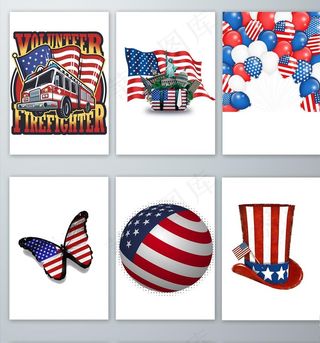 美国国旗相关设计素材图片