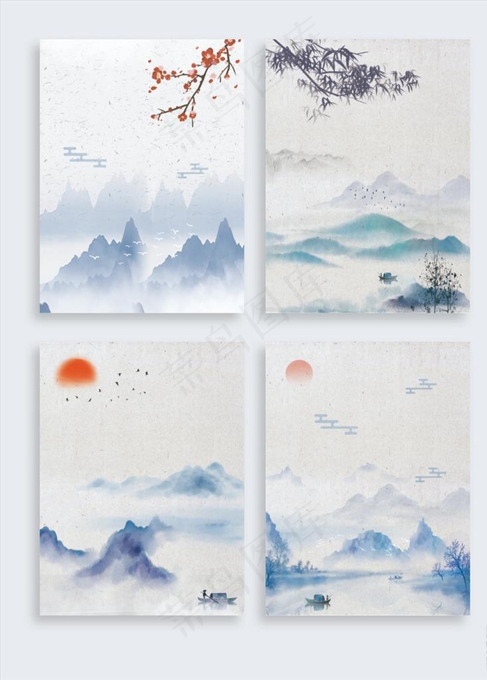 中国风背景图片(2236X1062)eps,ai矢量模版下载