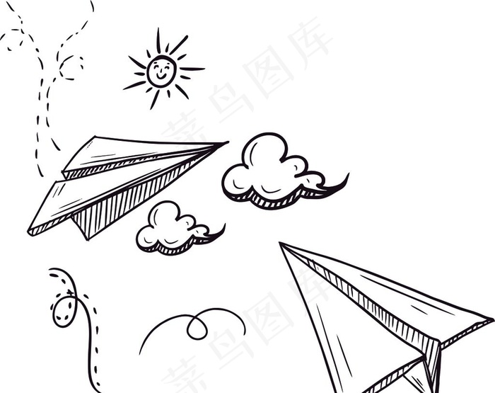 纸飞机  矢量飞机图片