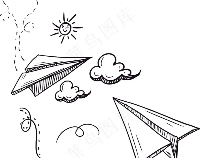 纸飞机  矢量飞机图片cdr矢量模版下载