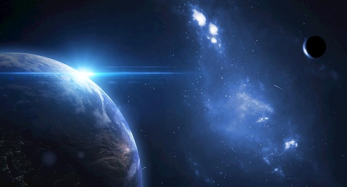 地球曙光背景图片