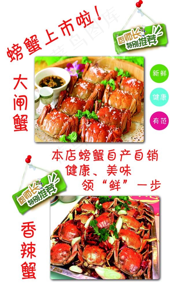 螃蟹上市啦图片psd模版下载