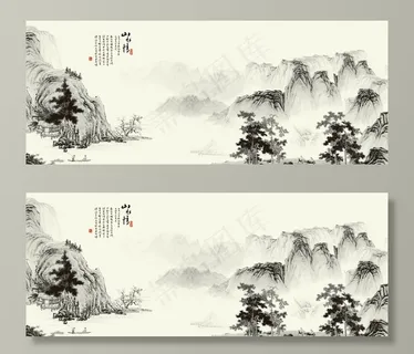 中国风山水素材 水墨图墙纸图片 中国风山水素材 水墨图墙纸图片