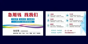 金融贷款信贷名片广告图片