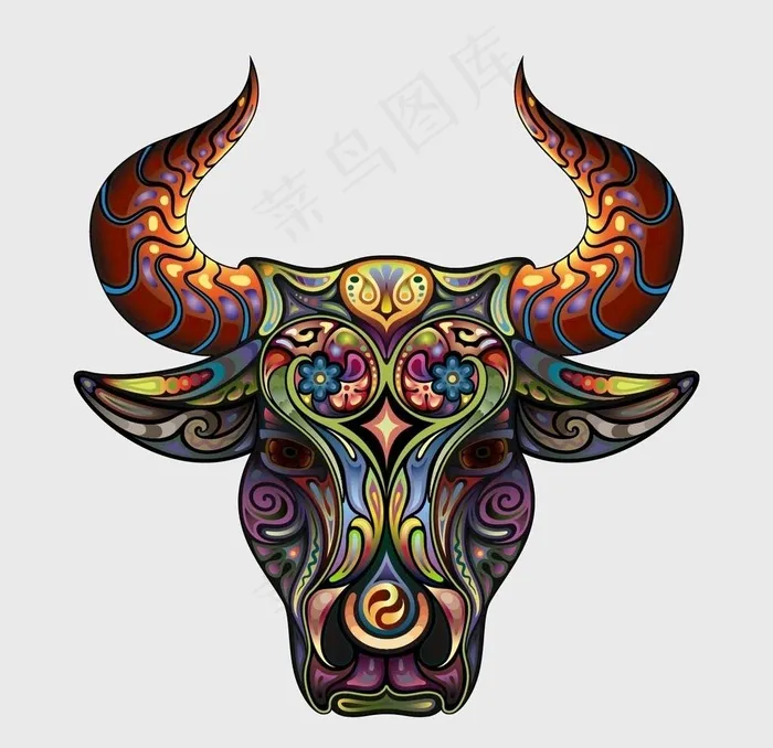 牛头纹身图案图片