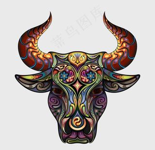 牛头纹身图案图片