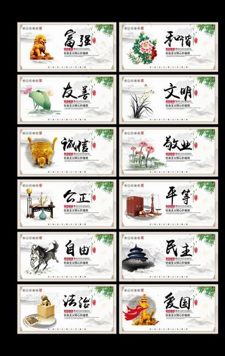 整套*核心价值观展板图片