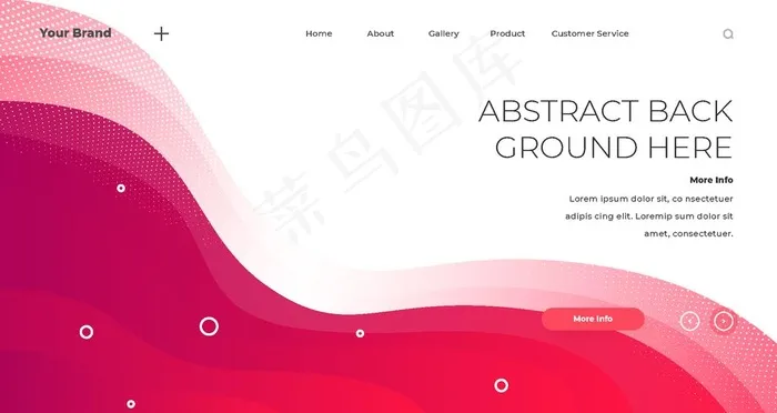 时尚高端气泡蓝紫色着陆页头图图图片ai矢量模版下载