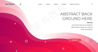 时尚高端气泡蓝紫色着陆页头图图图片