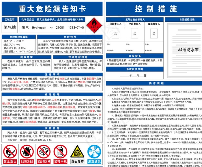 重大危险源告知卡图片ai矢量模版下载