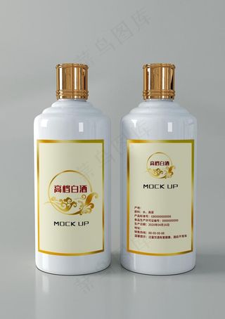 酒瓶标签样机图片