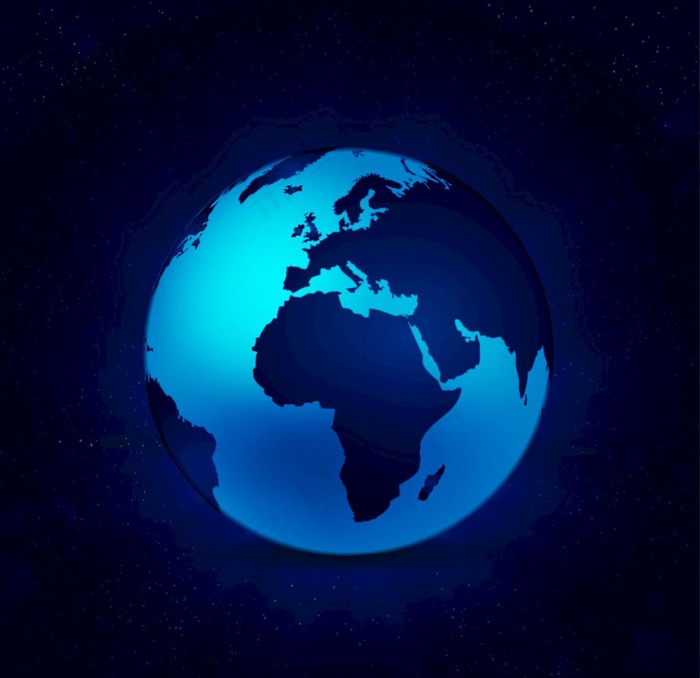 蓝色世界地图图片