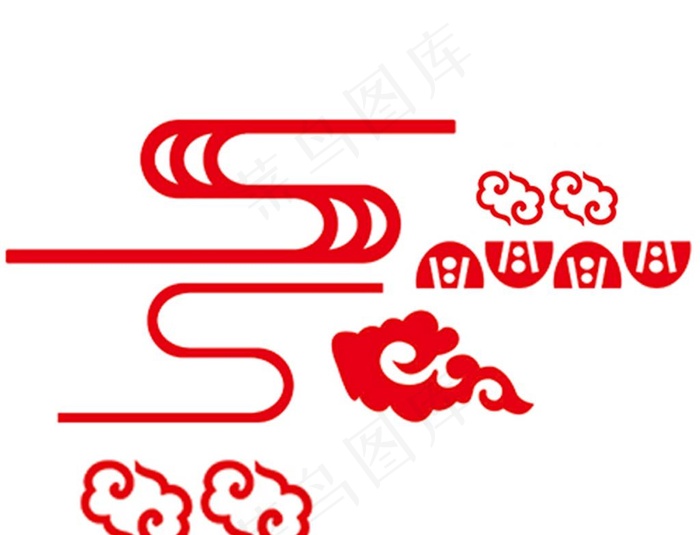 祥云花边  小边框图片psd模版下载