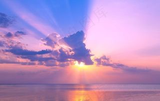 海洋日出摄影图图片