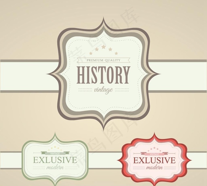复古标签设计图片