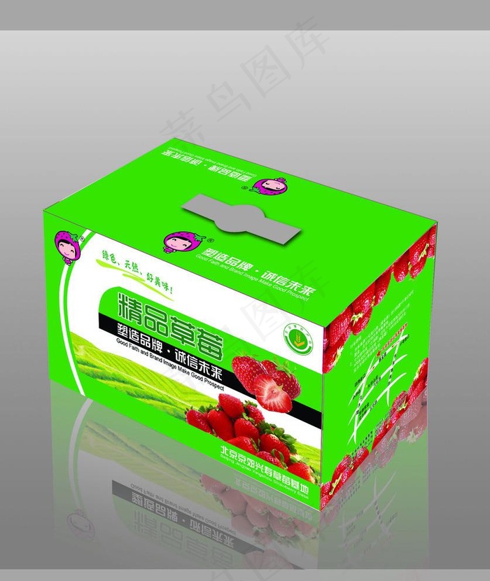 草莓包装平面设计图图片ai矢量模版下载