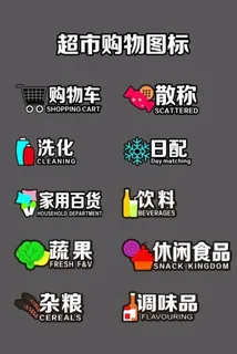 超市购物图标图片