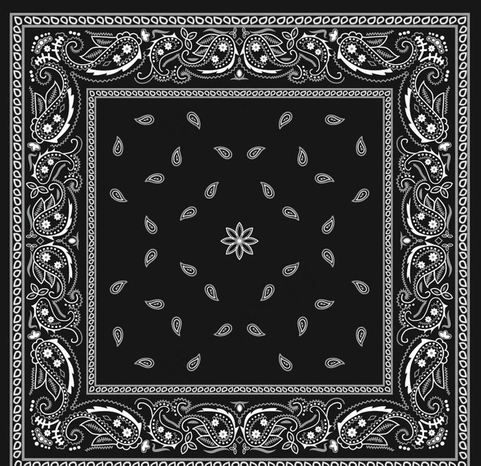 腰果花方巾图片