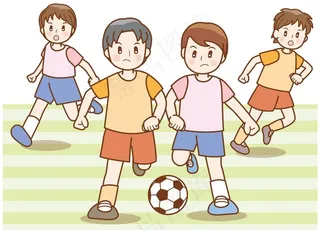 体育运动足球卡通插画图片