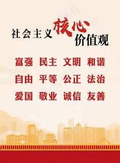 *核心价值观海报图片