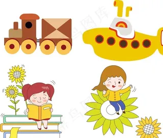 阅读 火车 儿童图片