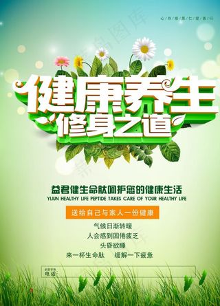 健康养生修身养身海报图片