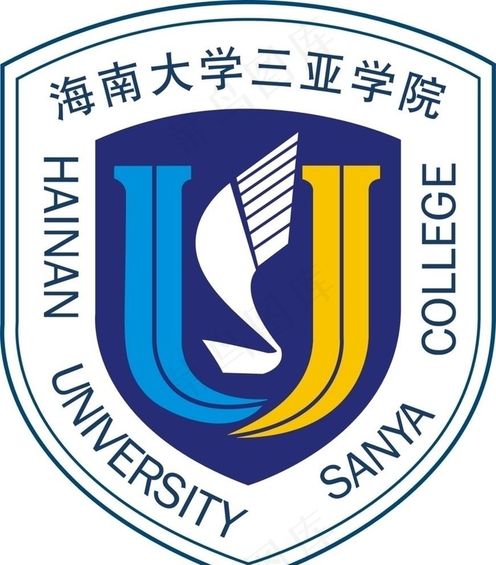 海南大学三亚学院LOGO图片cdr矢量模版下载