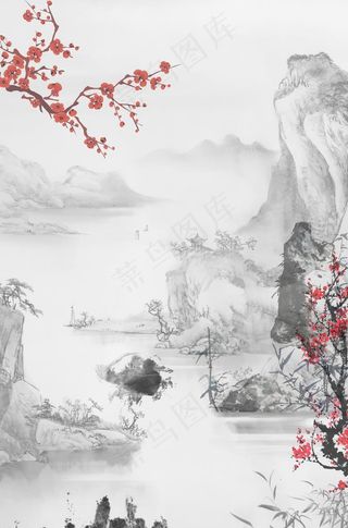 中国风山水画图片