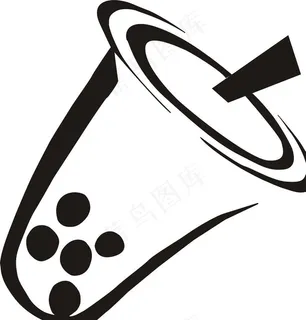 卡通奶茶杯图片