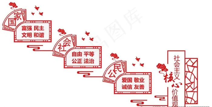 党建文化墙a图片ai矢量模版下载
