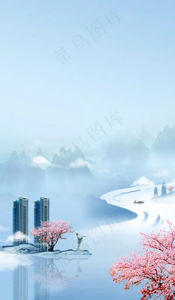 中式地产图片(3024X4913(DPI:120))psd模版下载