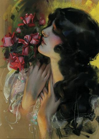 欧洲油画美女图片