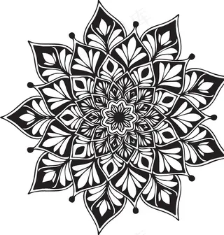 曼陀罗花纹图片