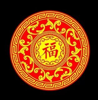 圆形传统纹饰图片